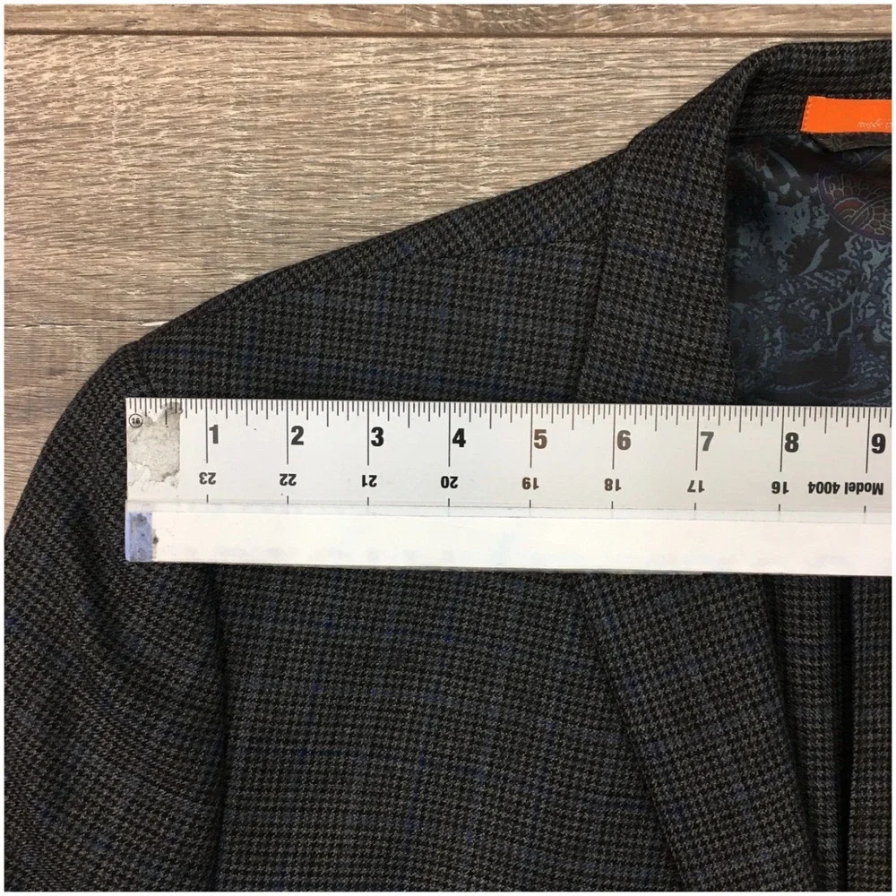 TALLIA Mens Wool Blazer Sport Coat Casual‎ Jacket Size 44S Two Button Suit